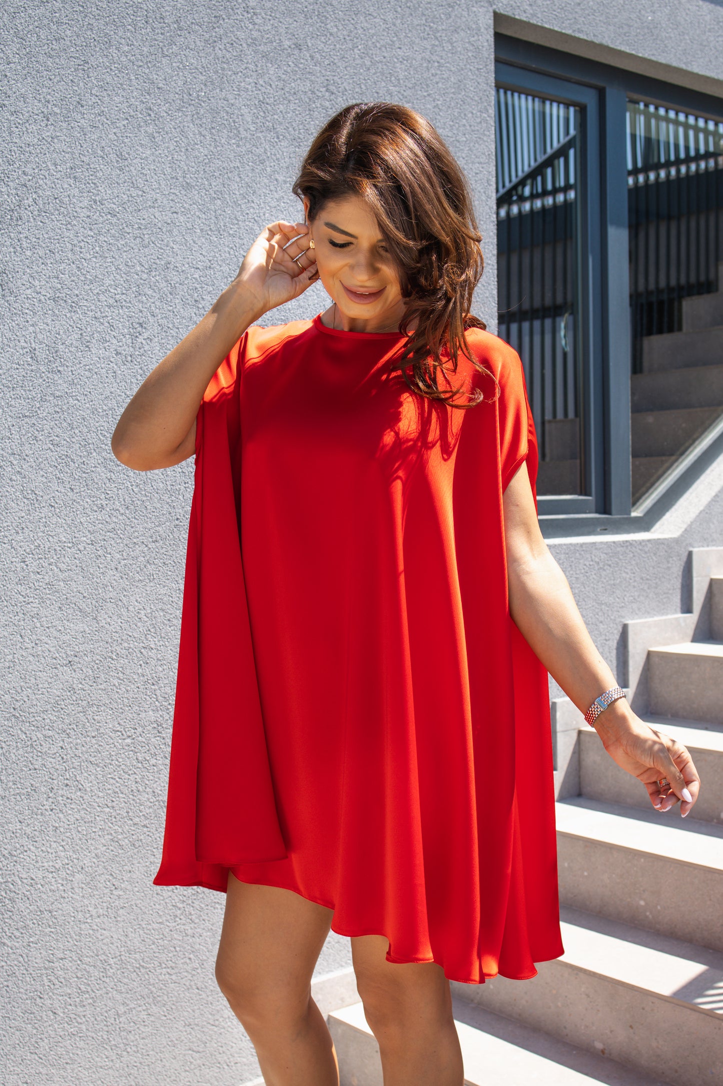 Rochie Bellagio - Coral Red