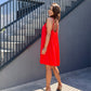 Rochie Voille - Fire Red