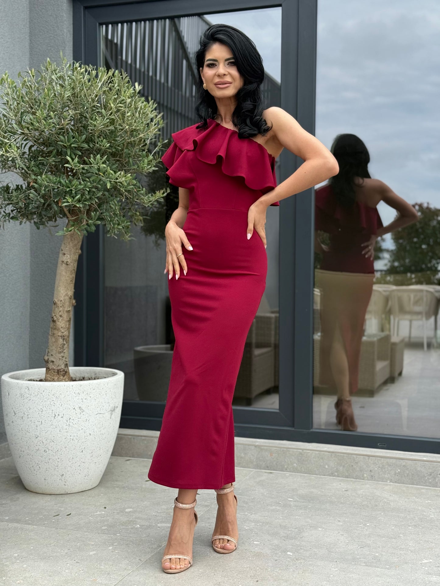 Rochie Soleil - Bordo