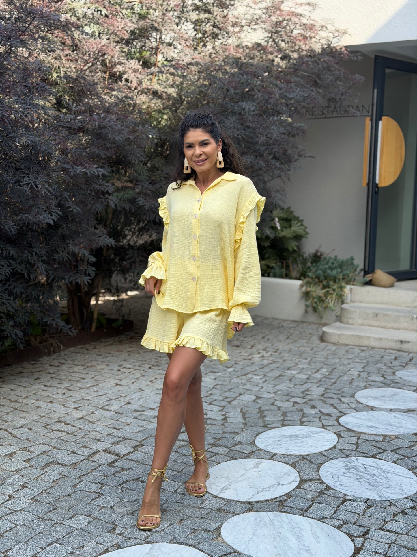 Set Muselina Indira - Pineapple