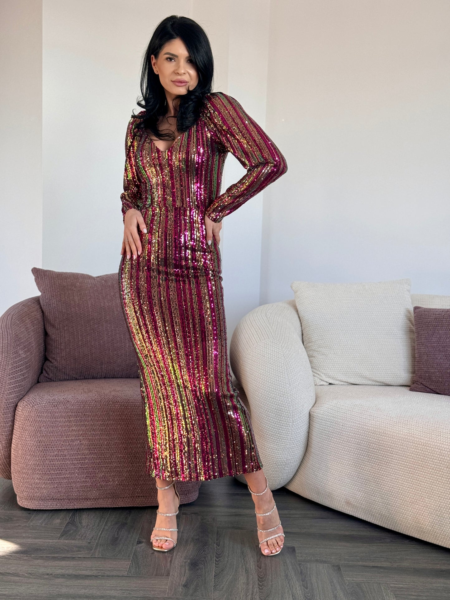 Rochie Alla Midi - Pink