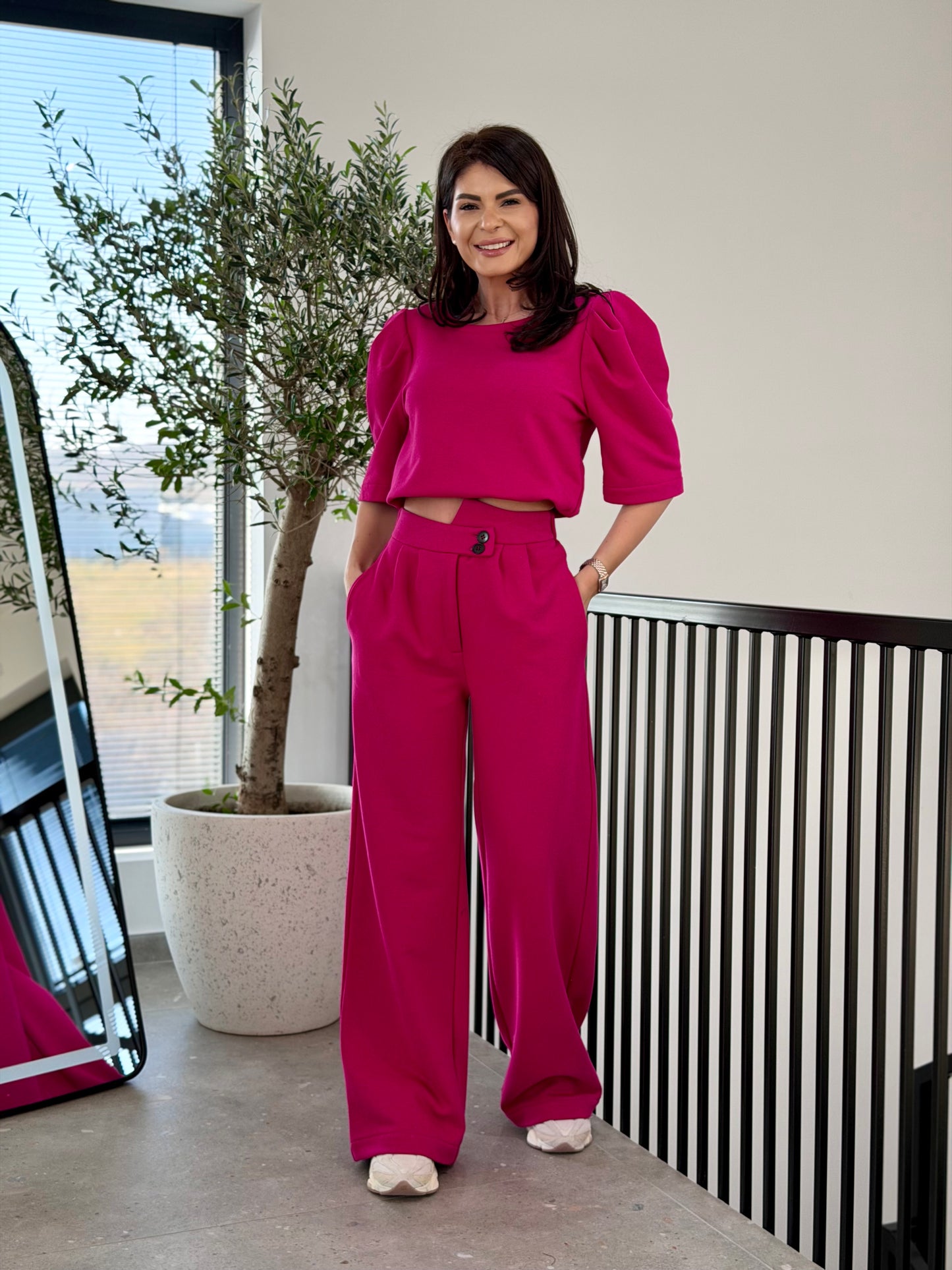 Trening Gray - Bold Fucsia