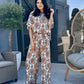 Costum Flora - Brown Print