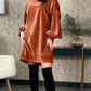 Rochie Cellie - Terracotta Velvet