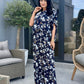 Costum Flora - Navy Blue Flowers