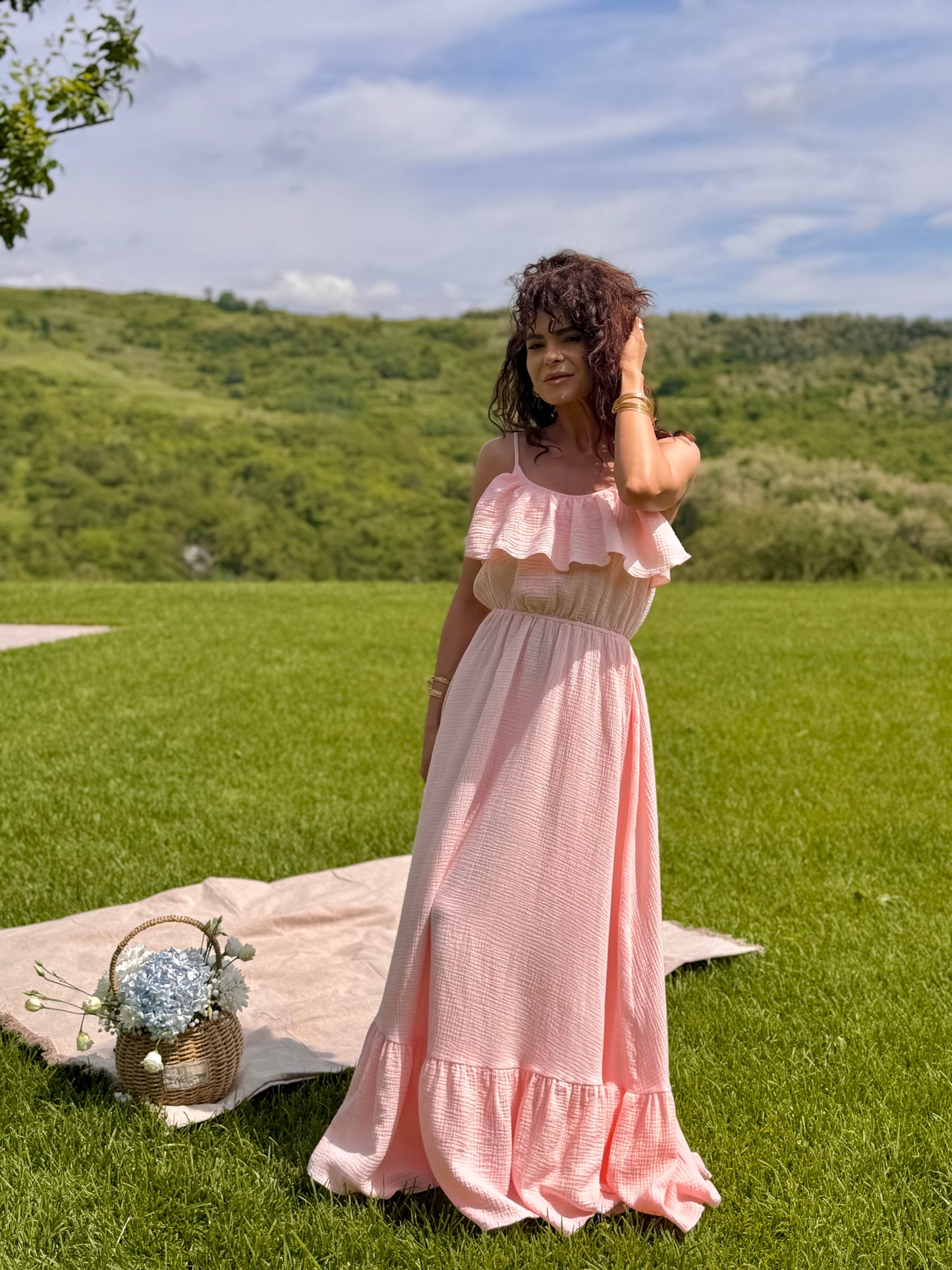 Rochie Rozalia - Peach