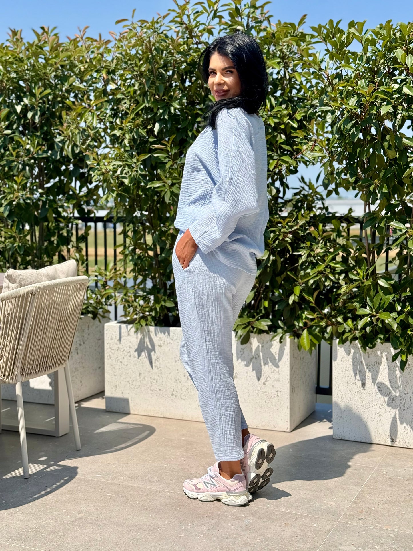 Set Muselina Vera - Baby Blue