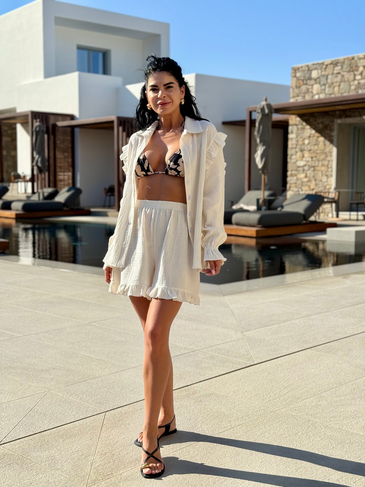 Set Muselina Indira - Ivory