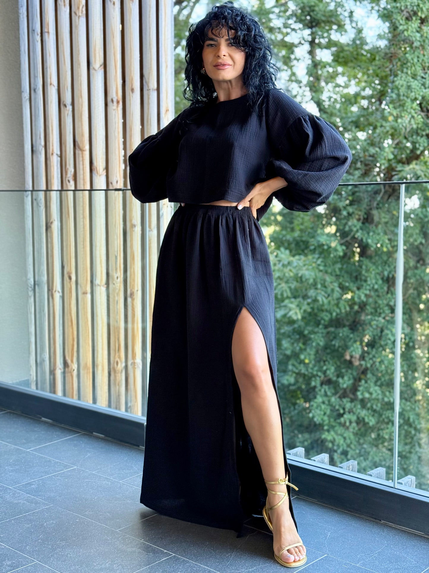 Set Muselina Adalin - Negru