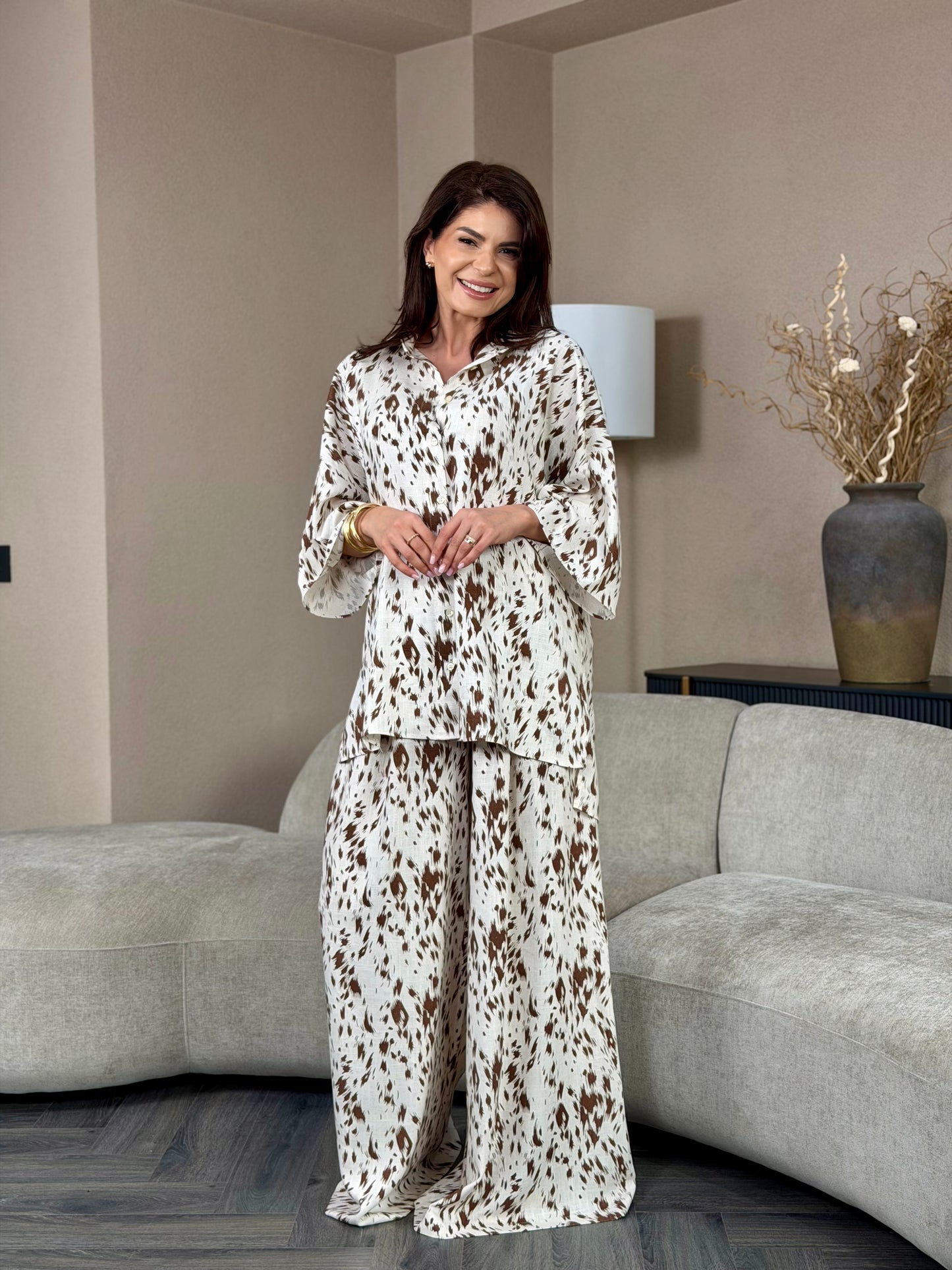 Set Stella - Beige Brush Print