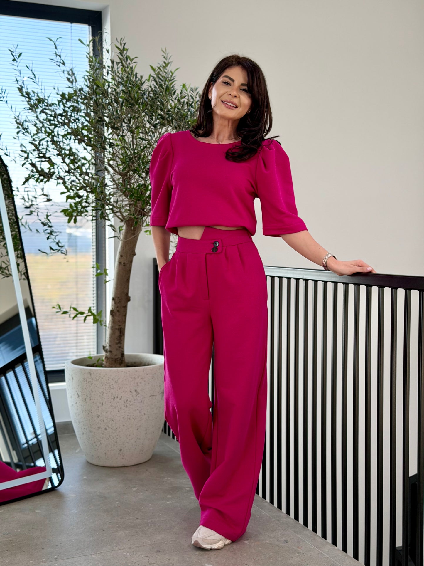 Trening Gray - Bold Fucsia