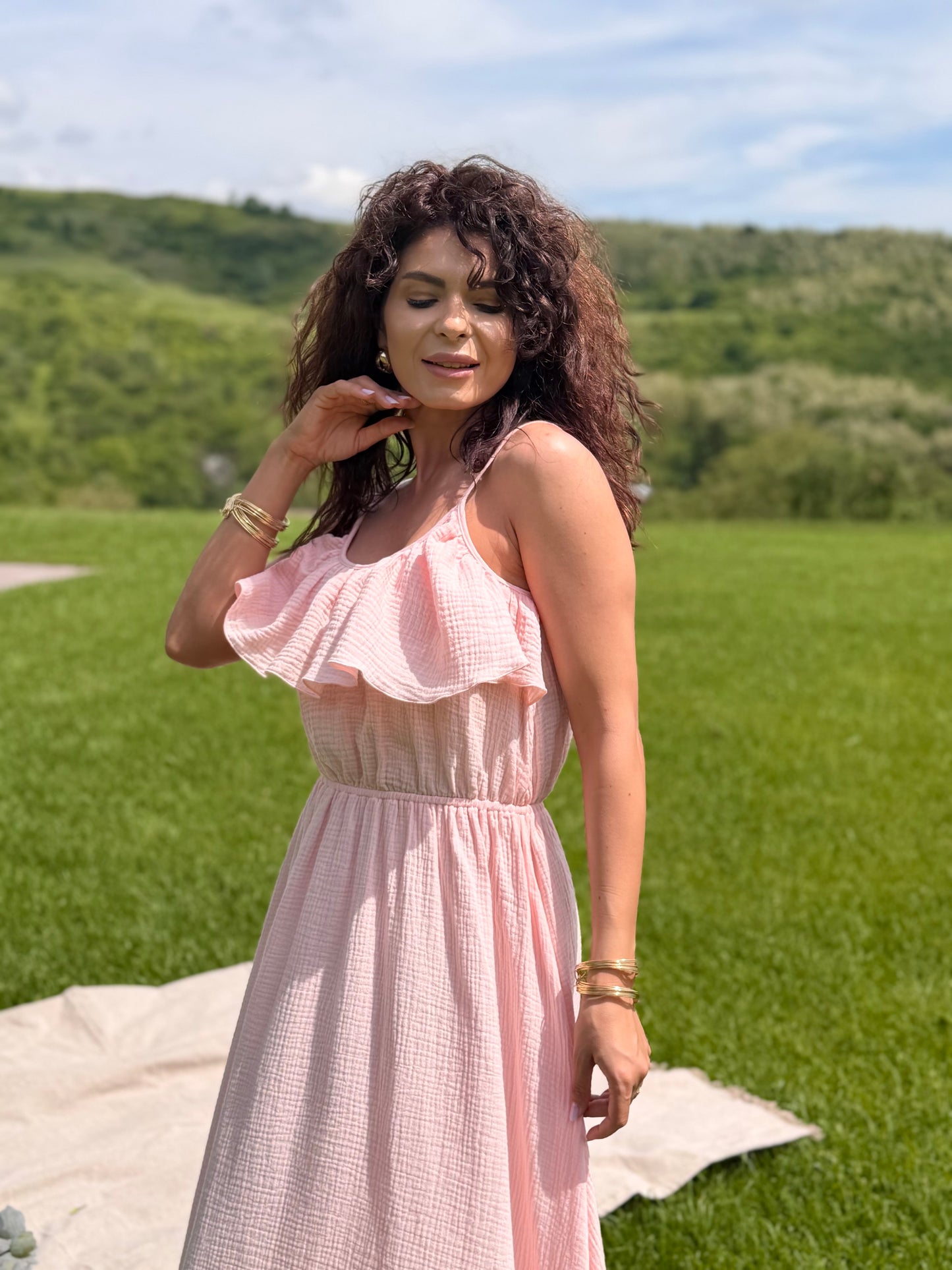 Rochie Rozalia - Peach