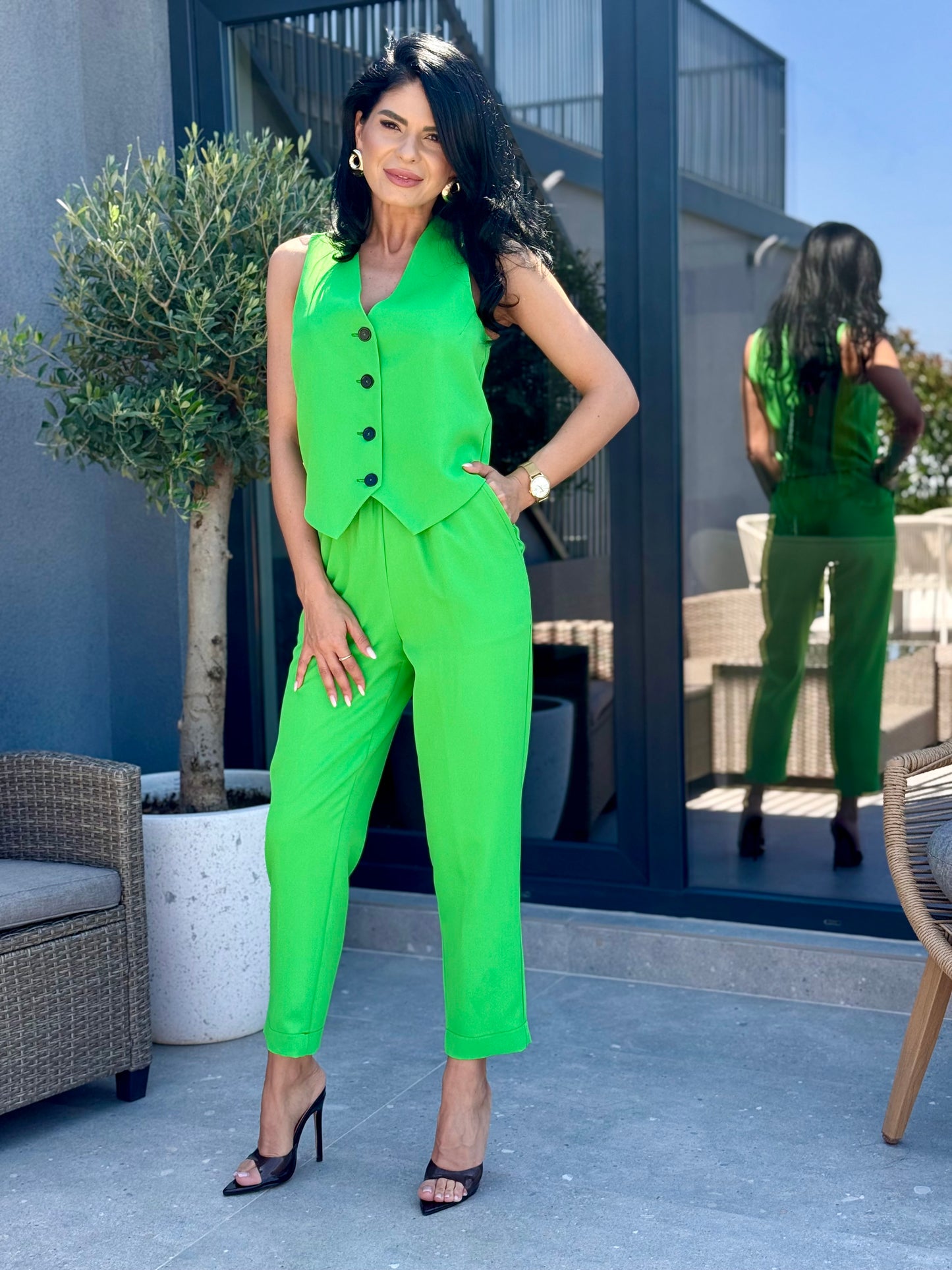 Costum Melia - Verde Intens