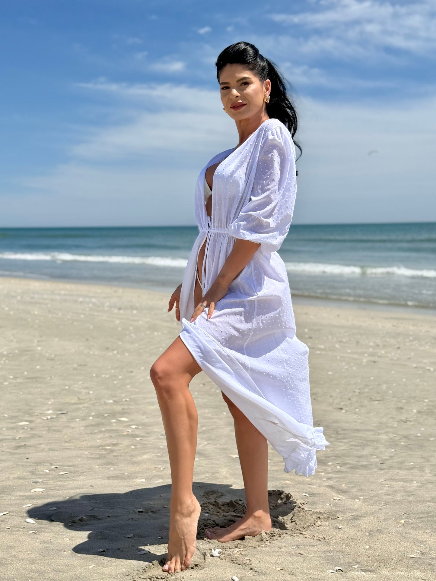 Rochie de Plaja Azure - Alb