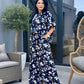 Costum Flora - Navy Blue Flowers