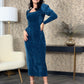 Rochie Florence - Petrol Velvet