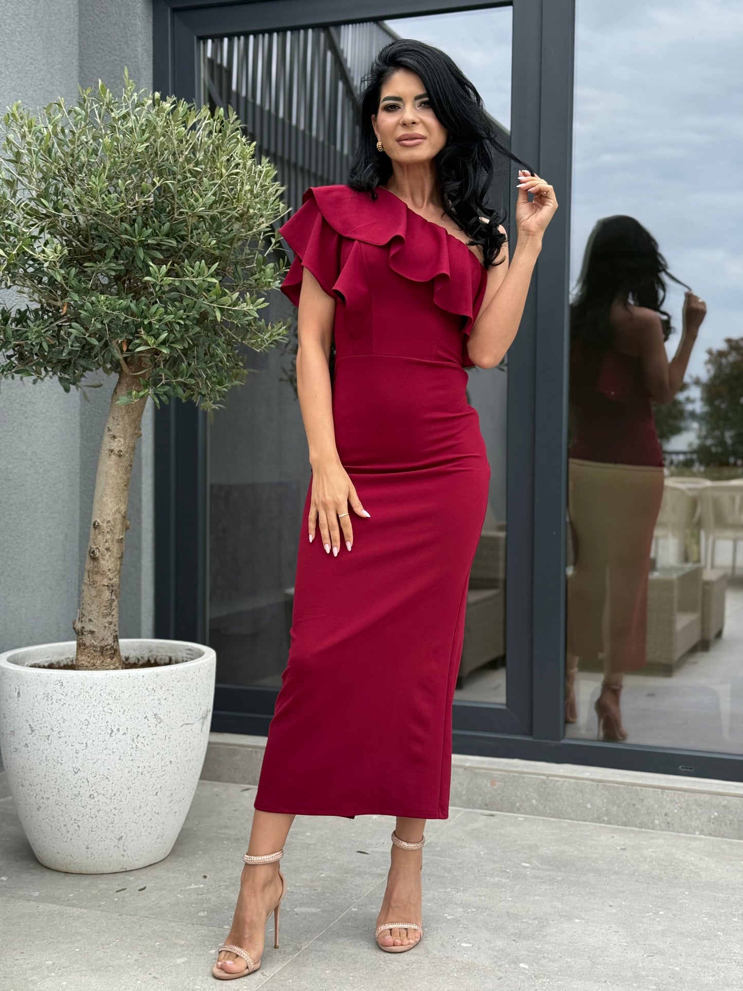 Rochie Soleil - Bordo