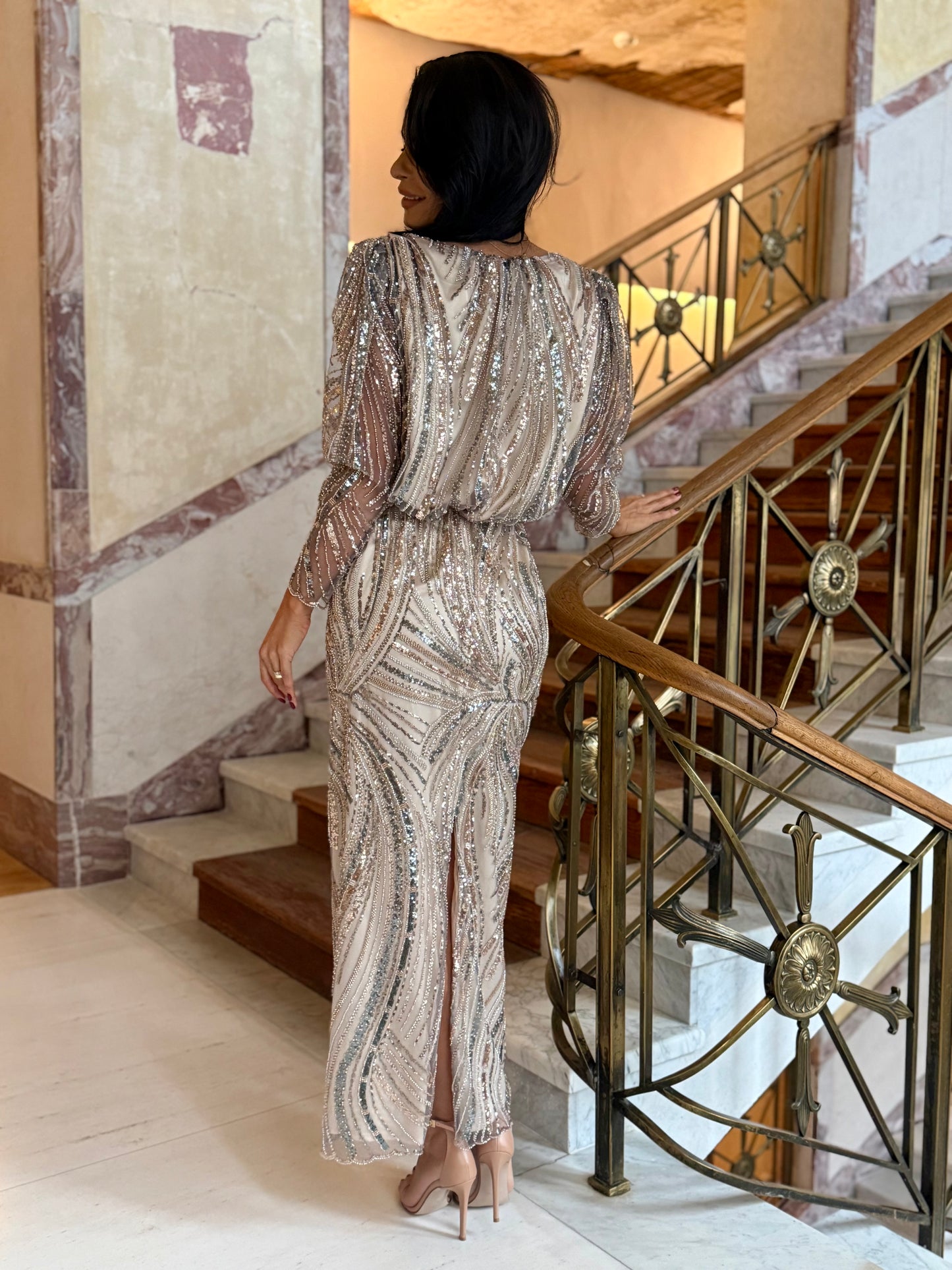 Rochie Crystal - Champagne