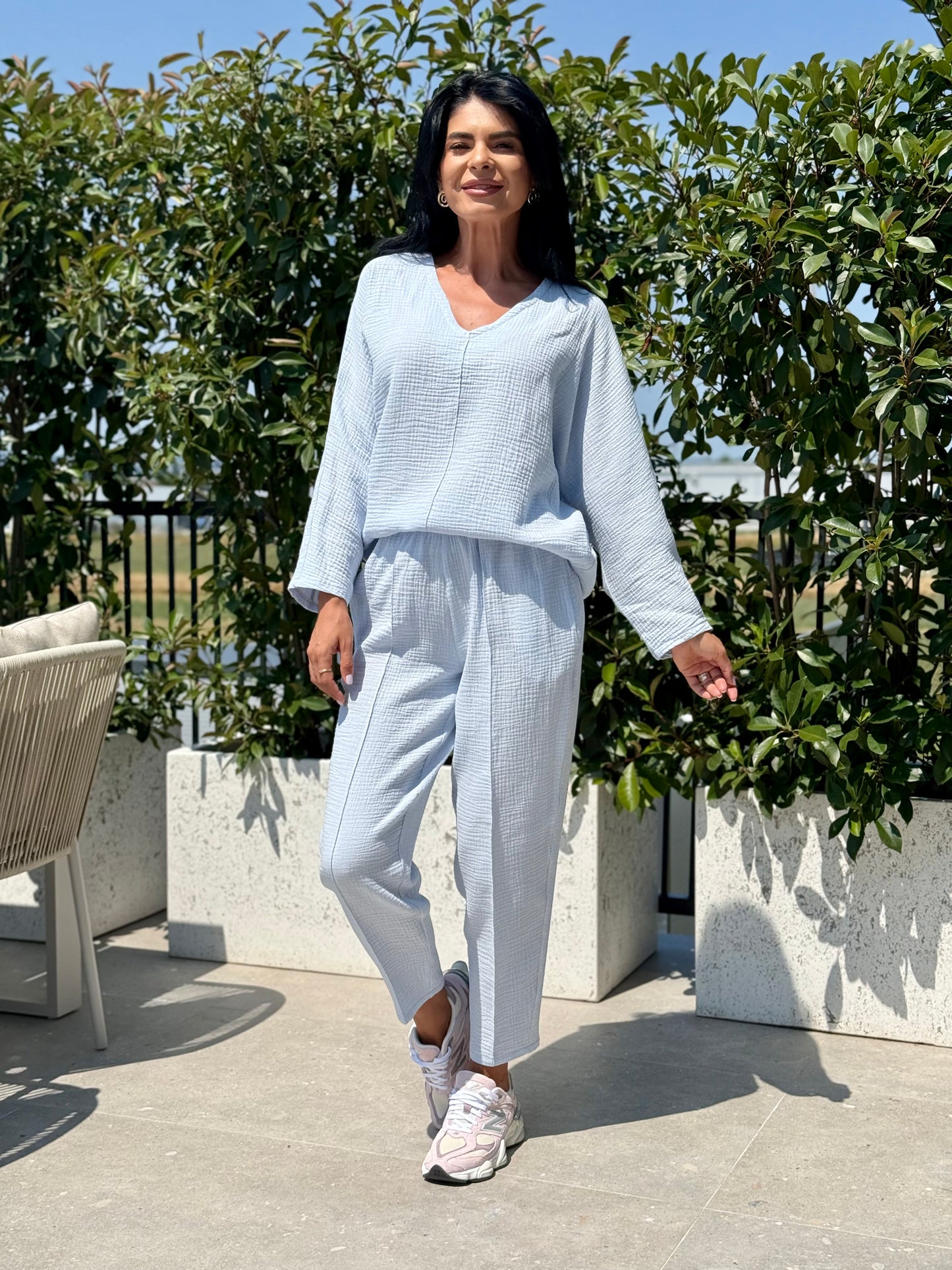 Set Muselina Vera - Baby Blue