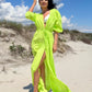 Rochie de Plaja Azure - Verde Neon