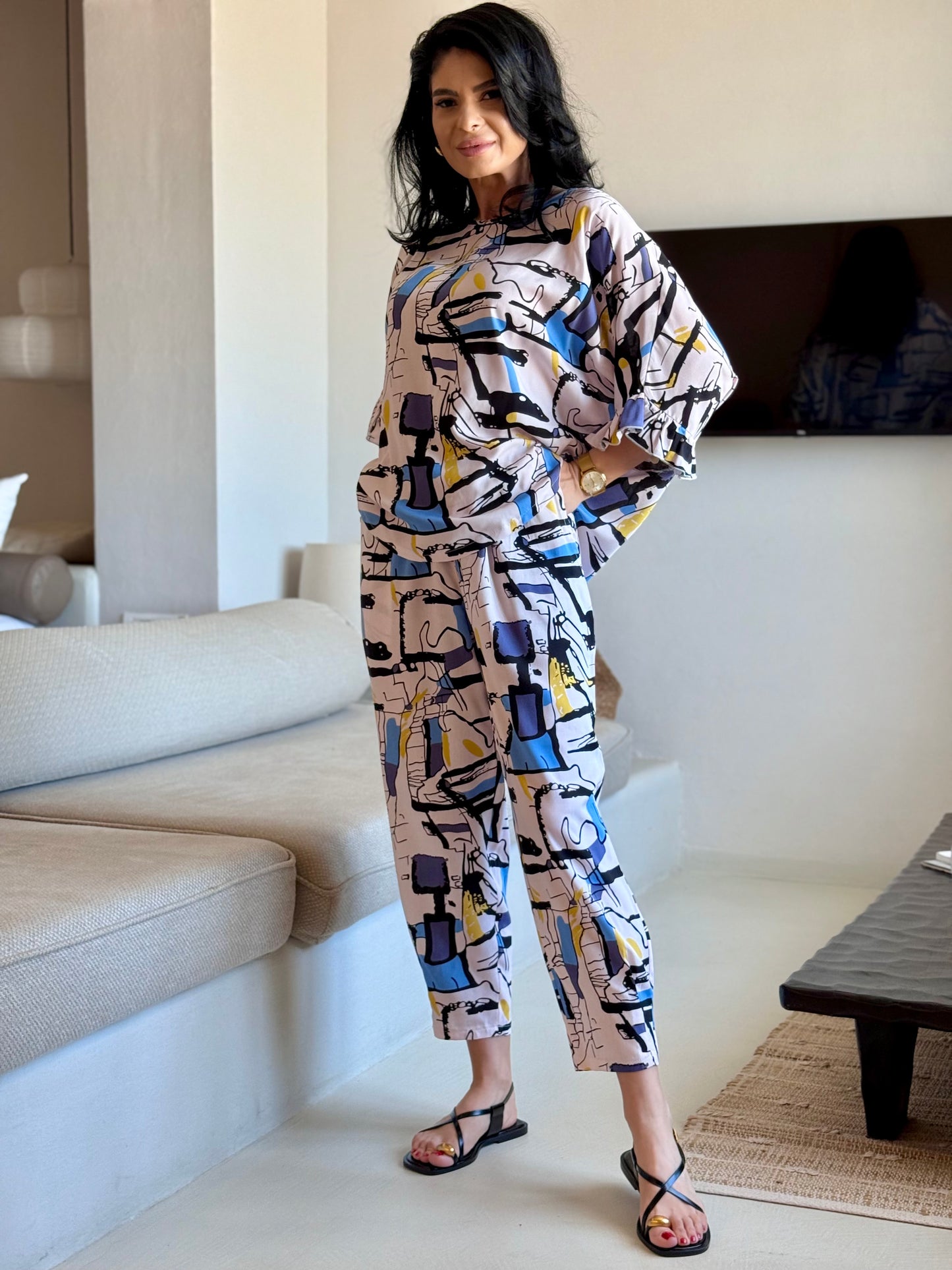 Costum Mareea - Geometric White
