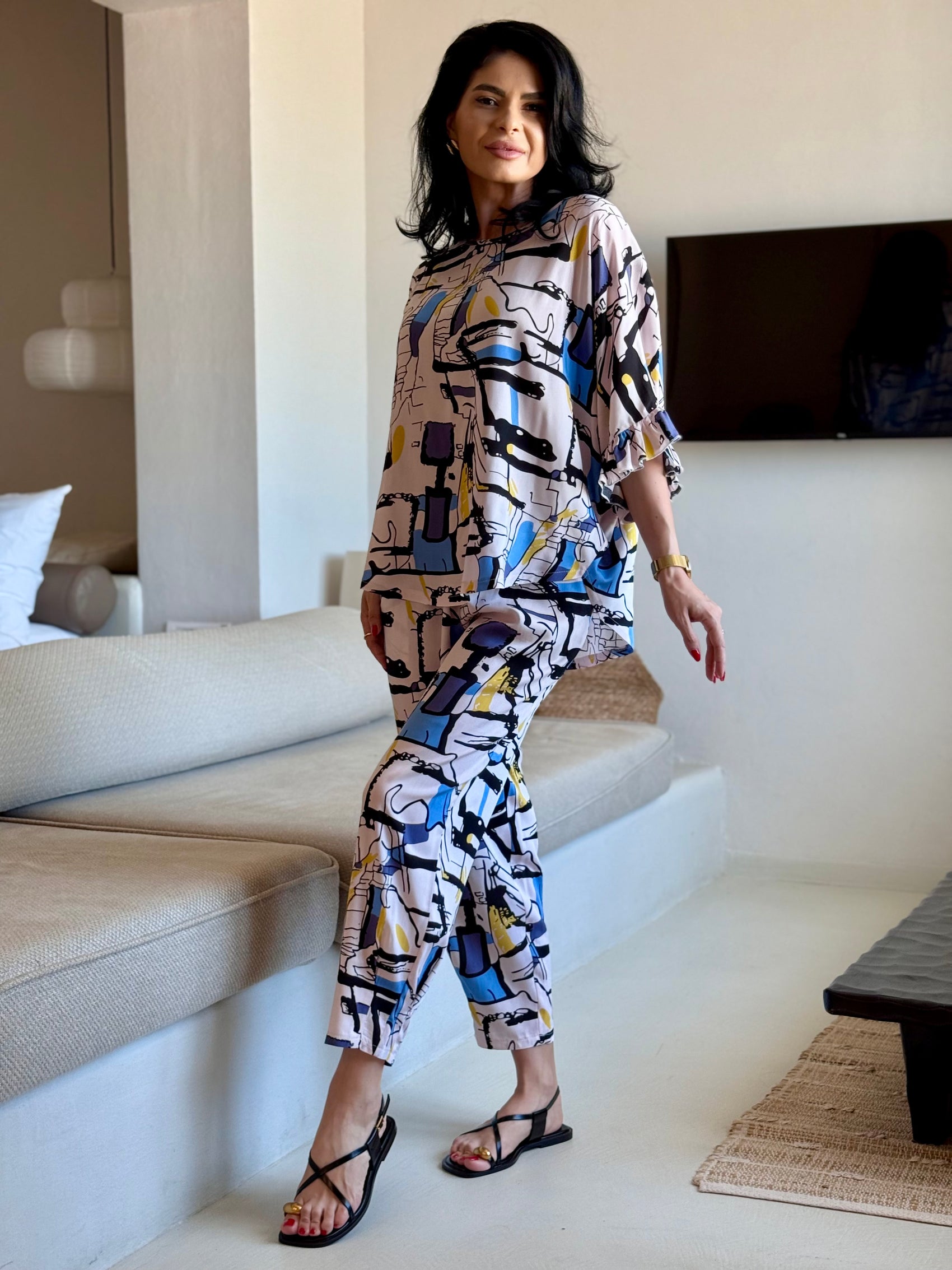 Costum Mareea - Geometric White