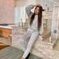 Costum Mona Glitter - Bej Auriu