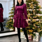 Rochie Celeste - Burgundy