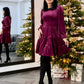 Rochie Celeste - Burgundy