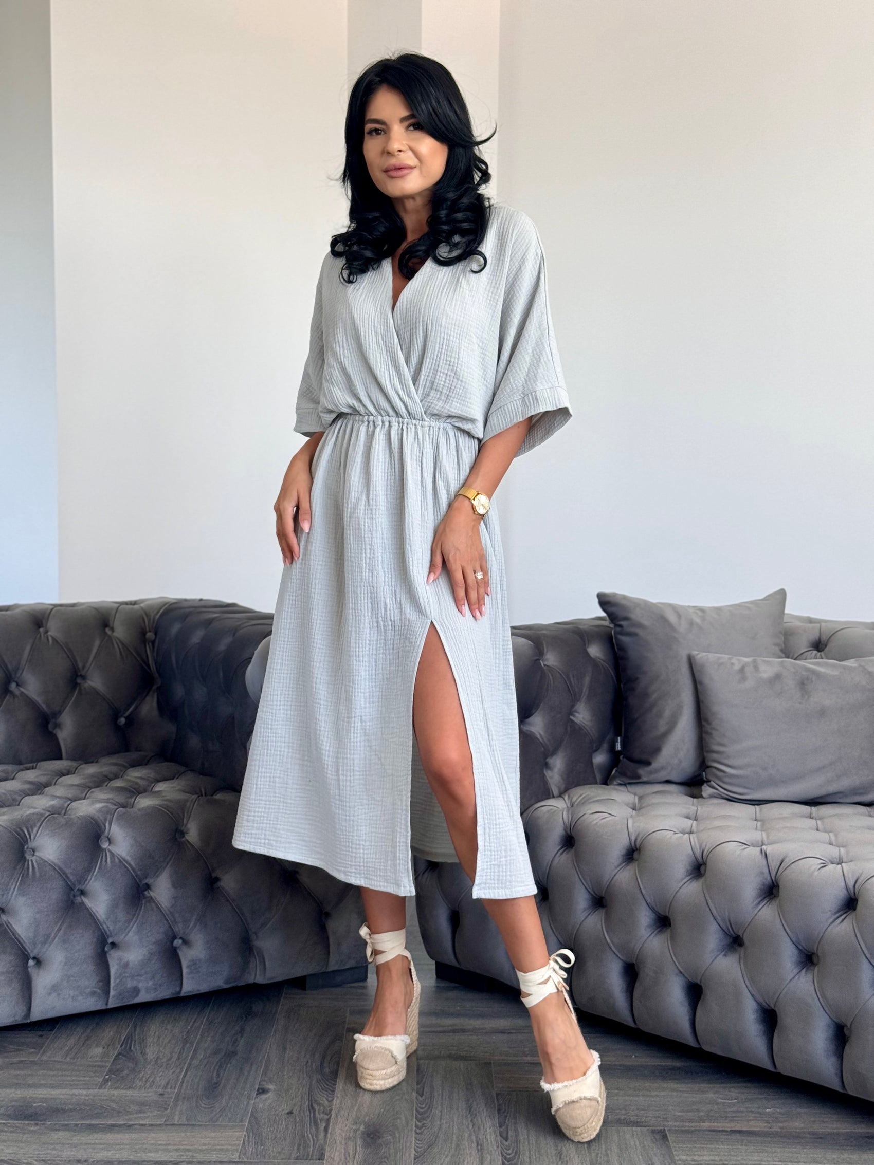 Rochie Angelique - White Gray