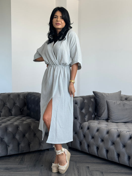 Rochie Angelique - White Gray