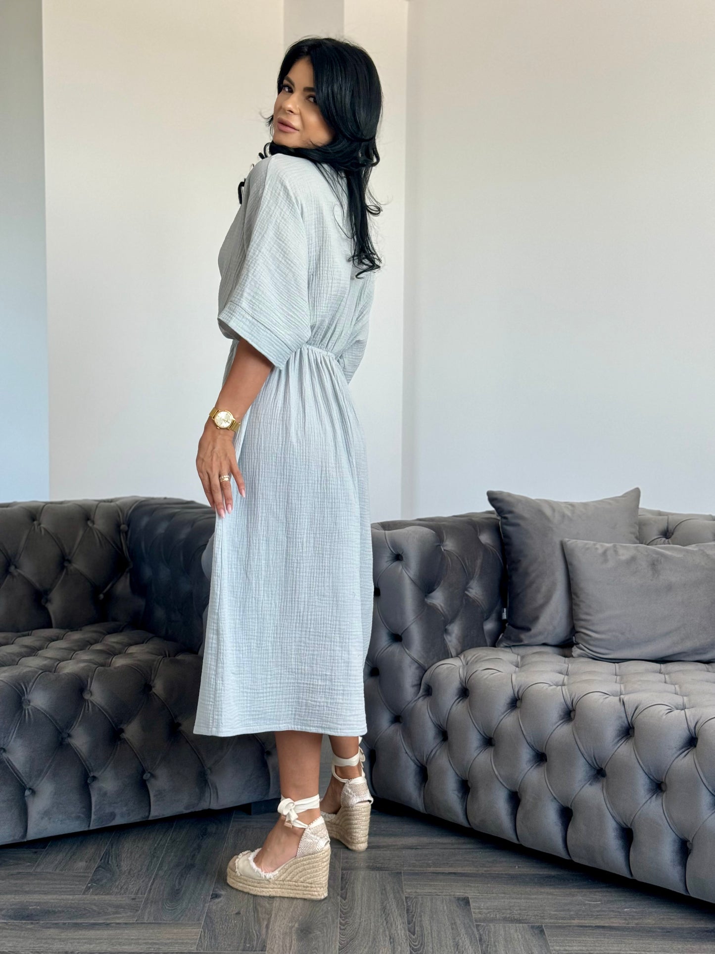 Rochie Angelique - White Gray