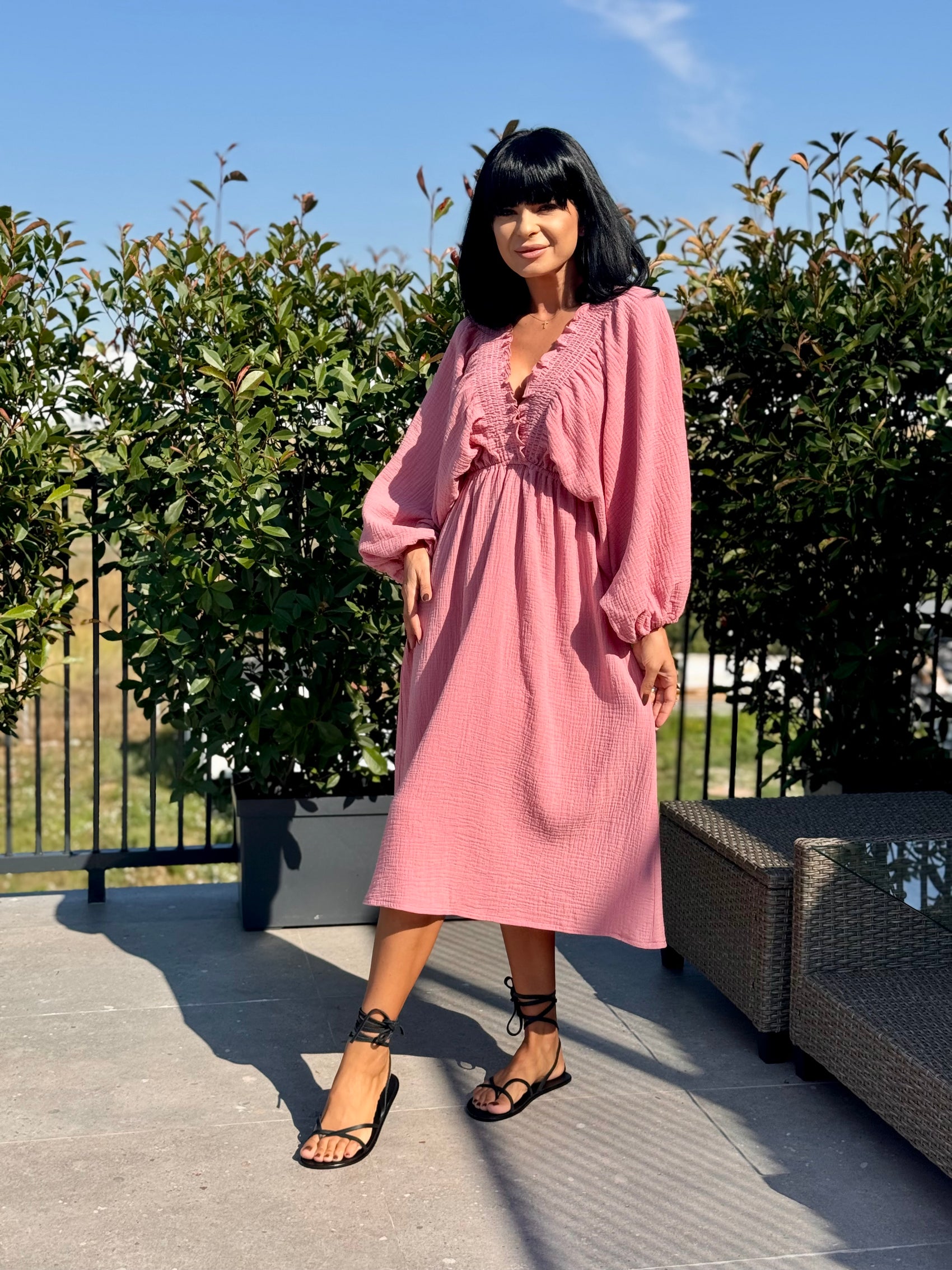 Rochie Ramonna - Roz Pudra