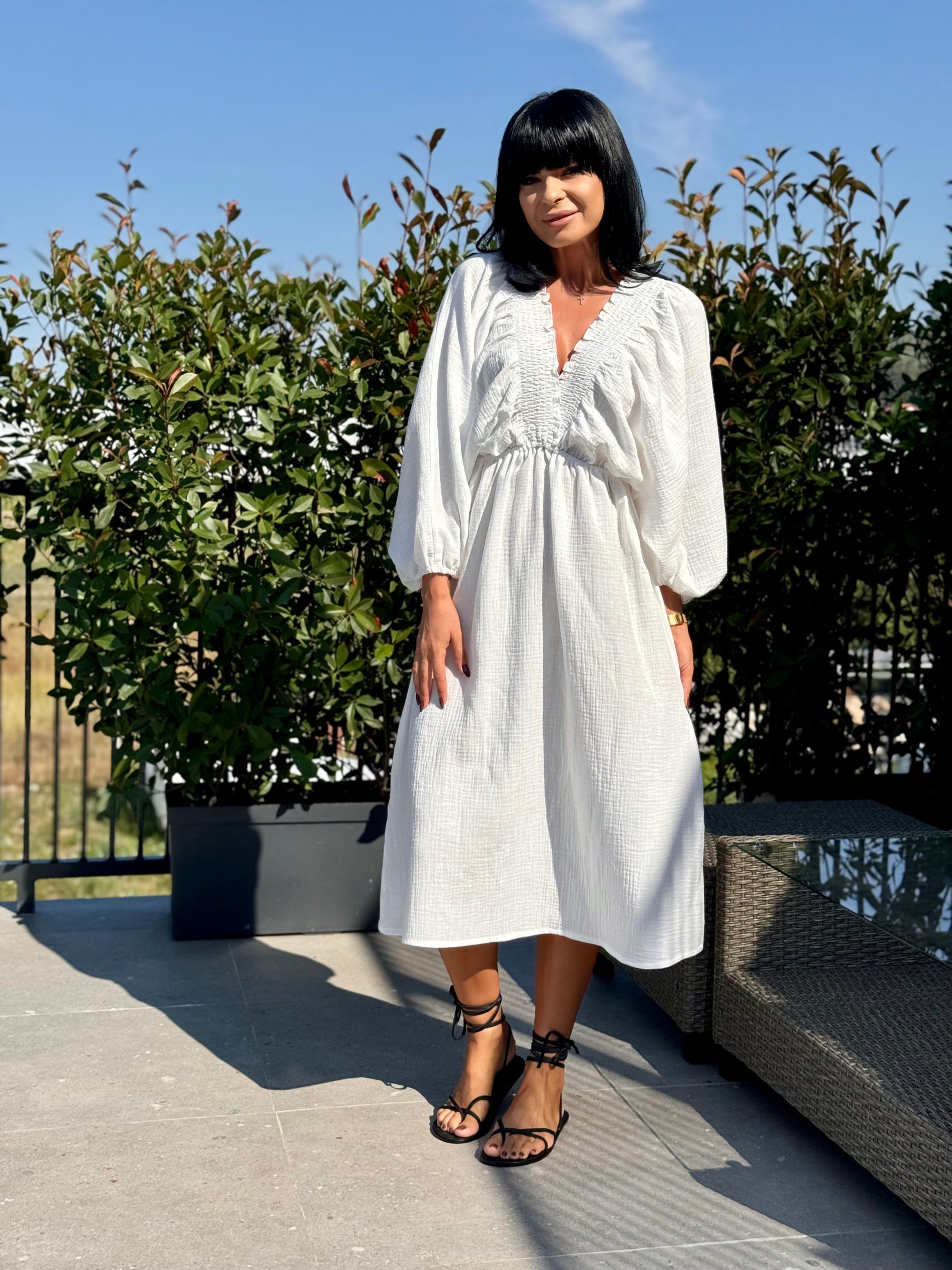 Rochie Ramonna - Alb