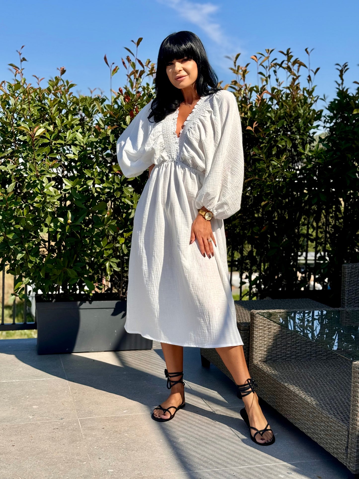 Rochie Ramonna - Alb