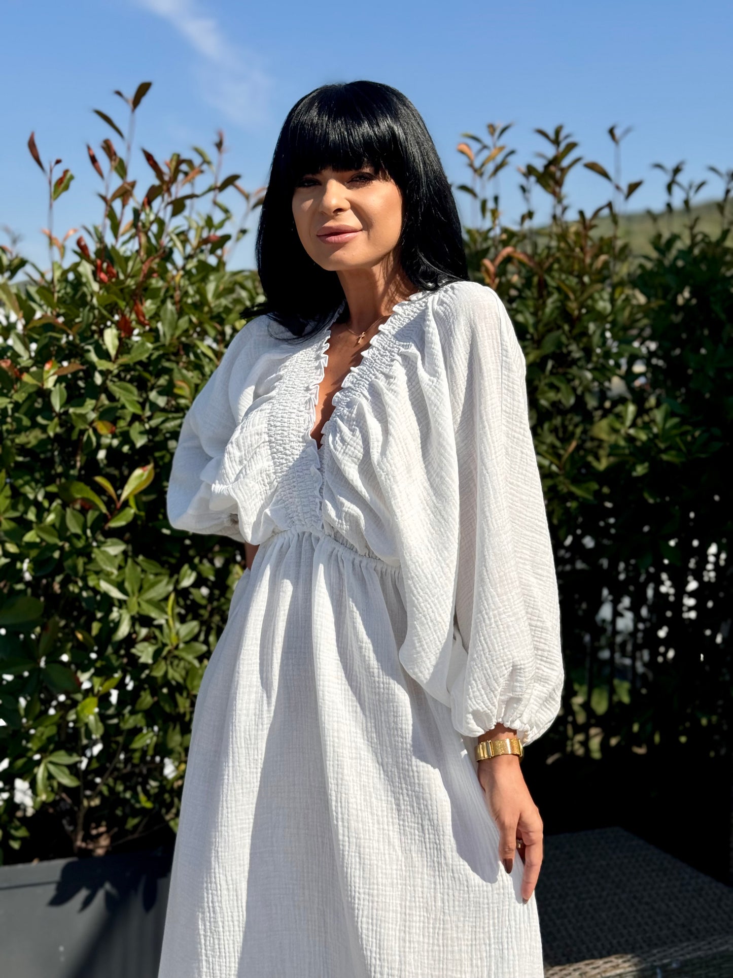 Rochie Ramonna - Alb