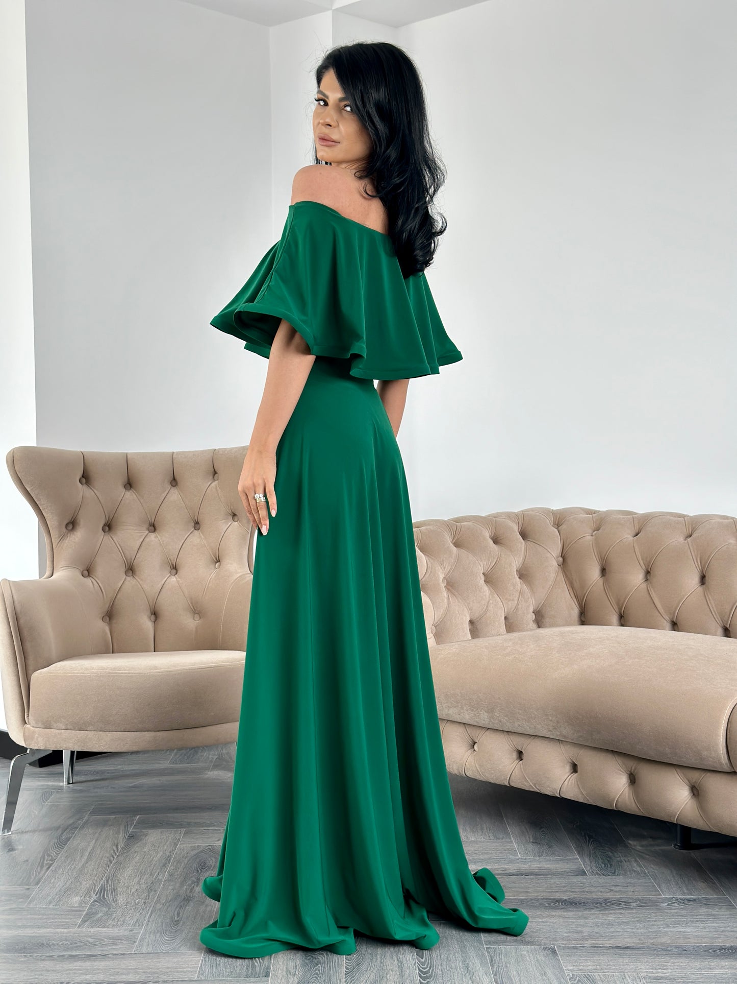 Rochie Lunga ELIZA  - Verde Brad