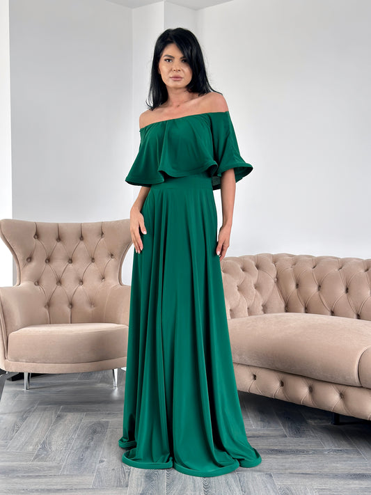 Rochie Lunga ELIZA  - Verde Brad