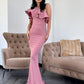Rochie Lunga SIMINA - Roz Pudra