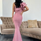 Rochie Lunga SIMINA - Roz Pudra