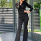 Pantaloni EVAZATI - NEGRU