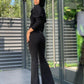Pantaloni EVAZATI - NEGRU
