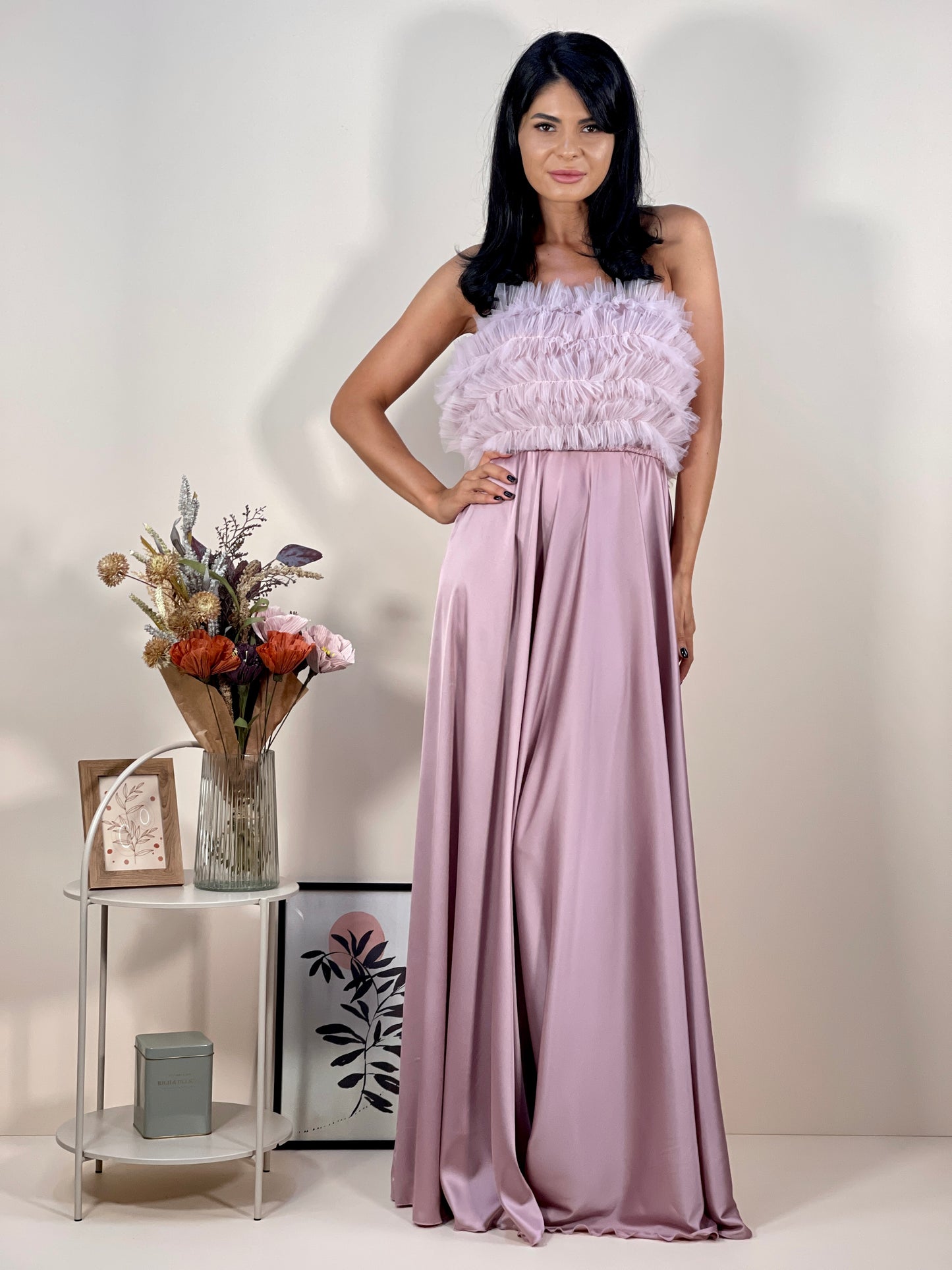 Rochie Tiffany - Roz Pudra