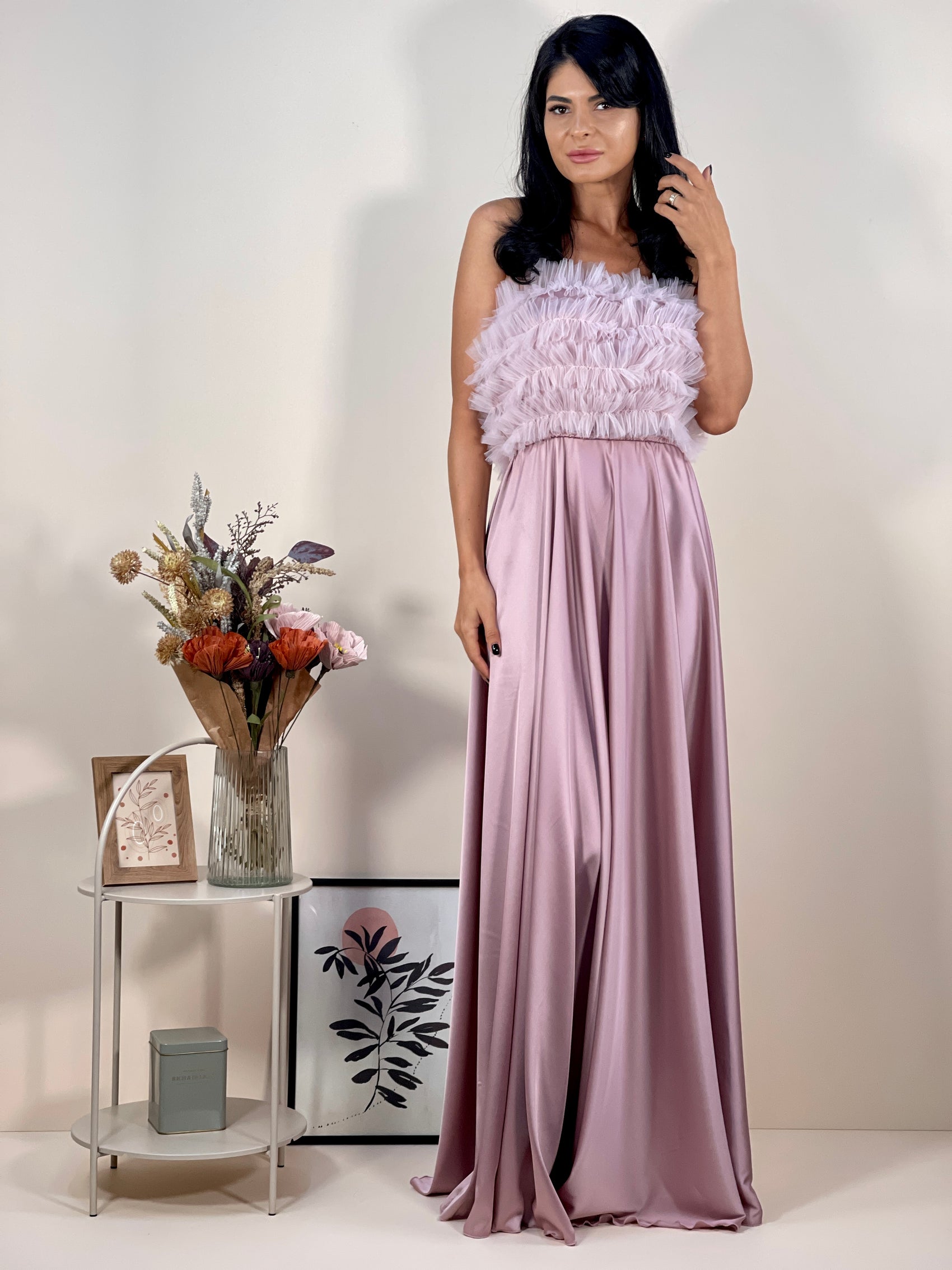 Rochie Tiffany - Roz Pudra