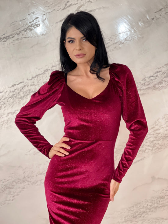 Rochie Raluca - Bordo