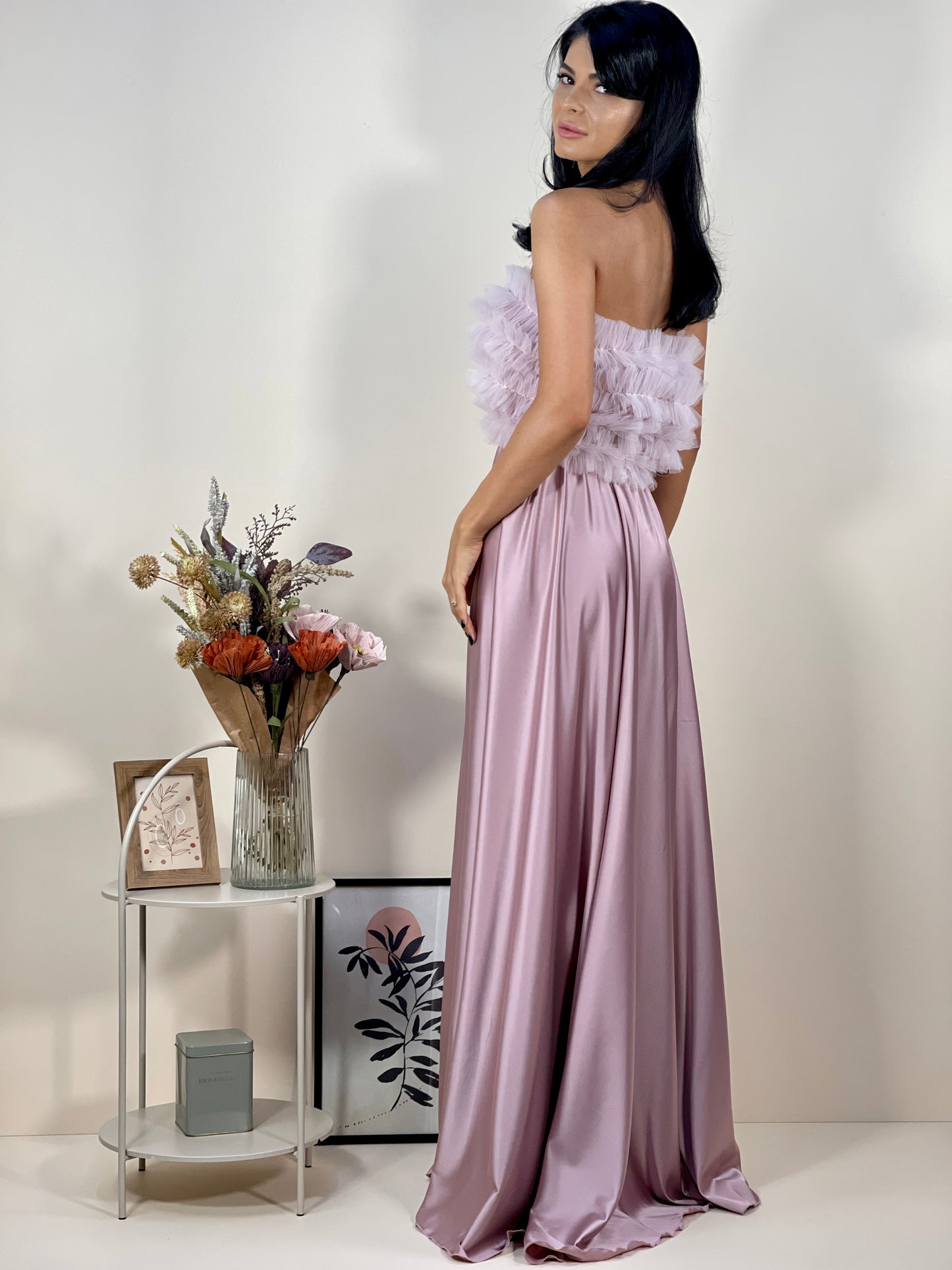 Rochie Tiffany - Roz Pudra