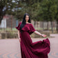 Rochie Lunga ELIZA  - Bordo