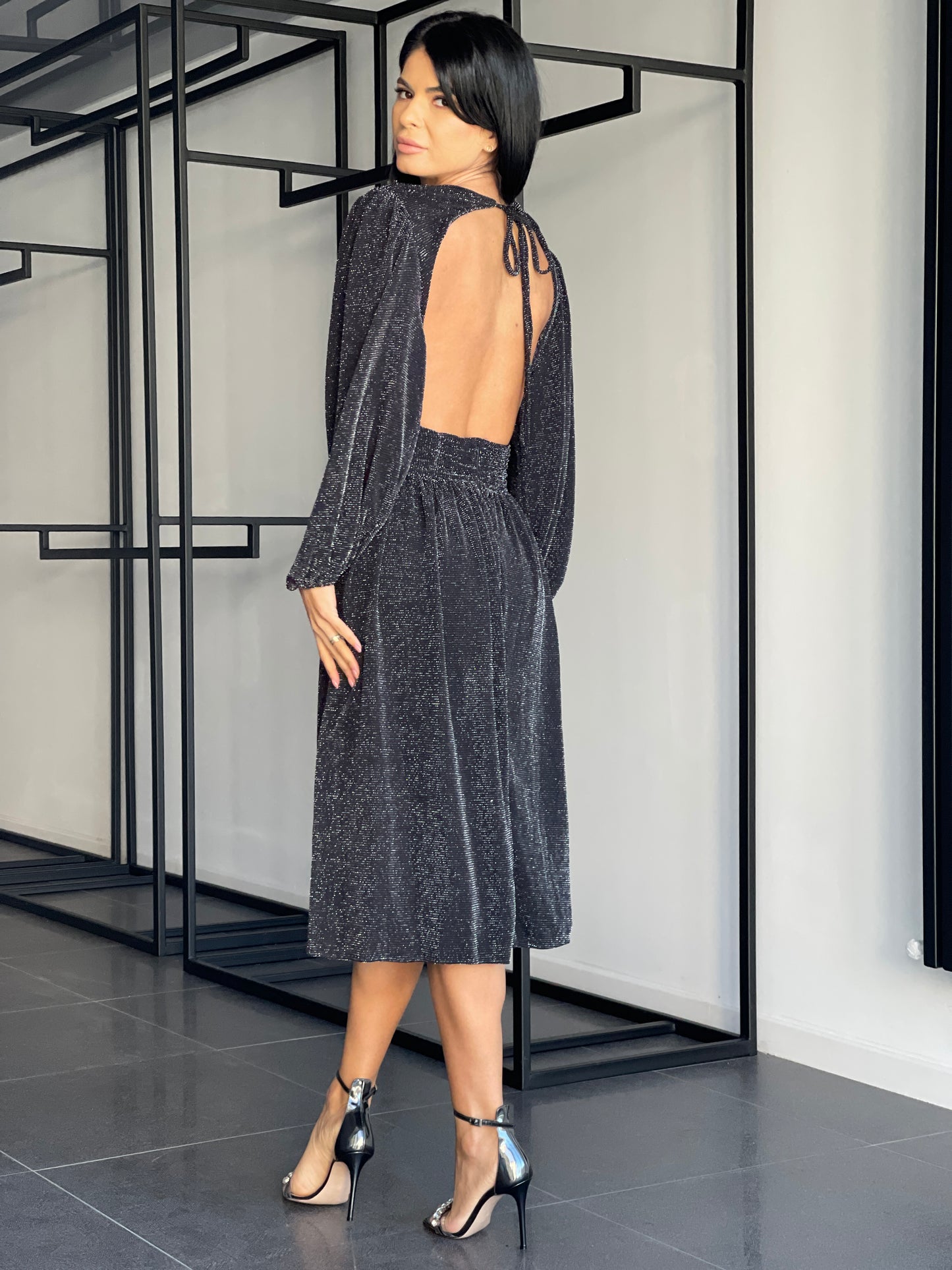 Rochie Rimma - Glitter Black